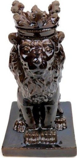 Lew ceramiczny brąz REX