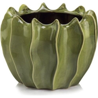 Doniczka Piluca zielona ryflowana