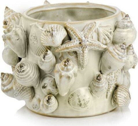 Doniczka Cascara walec biała