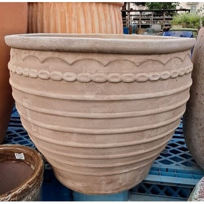 Donica terakota Delos prążkowana