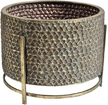 Doniczka Gold line metal na nóżkach