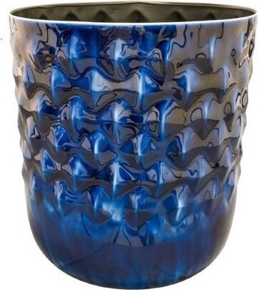 Doniczka metal Jacie kobalt