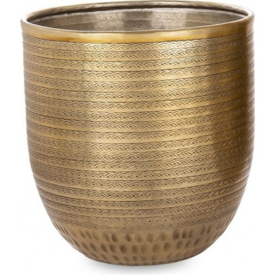 Donica metal Egg złota wytłaczany wzór