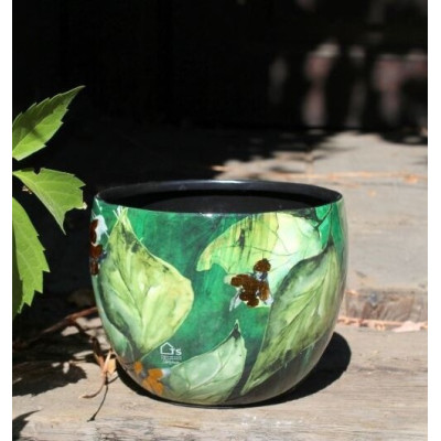 Doniczka metal Bee green