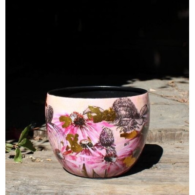 Doniczka metal Polly Pink