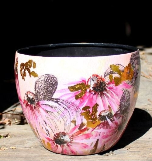 Doniczka metal Polly Pink