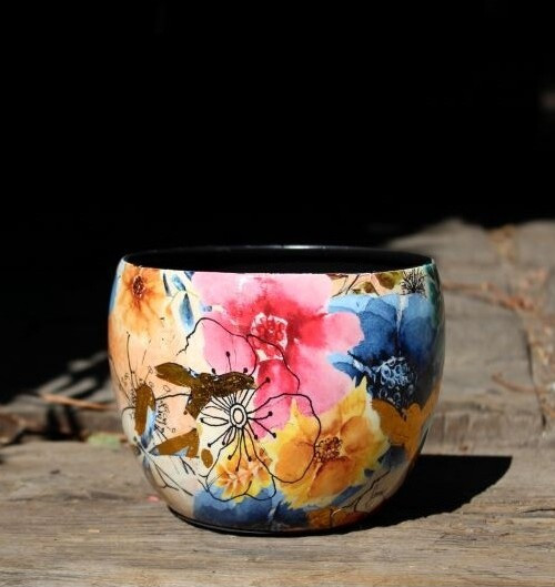 Doniczka metal Sparkle spring