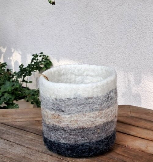 Osłonka filcowa ombre szara