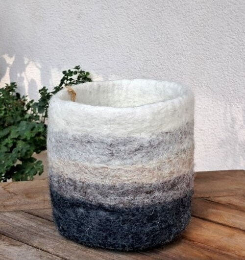 Osłonka filcowa ombre szara