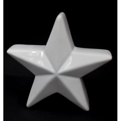 Gwiazda ceramiczna biała pełna