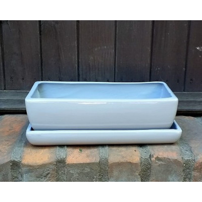 Doniczka kaktusiarka prostokątna szara