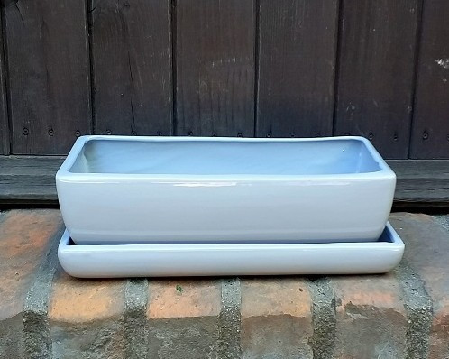 Doniczka kaktusiarka prostokątna szara