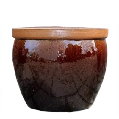 Donica Bonn niska gładka brązowa