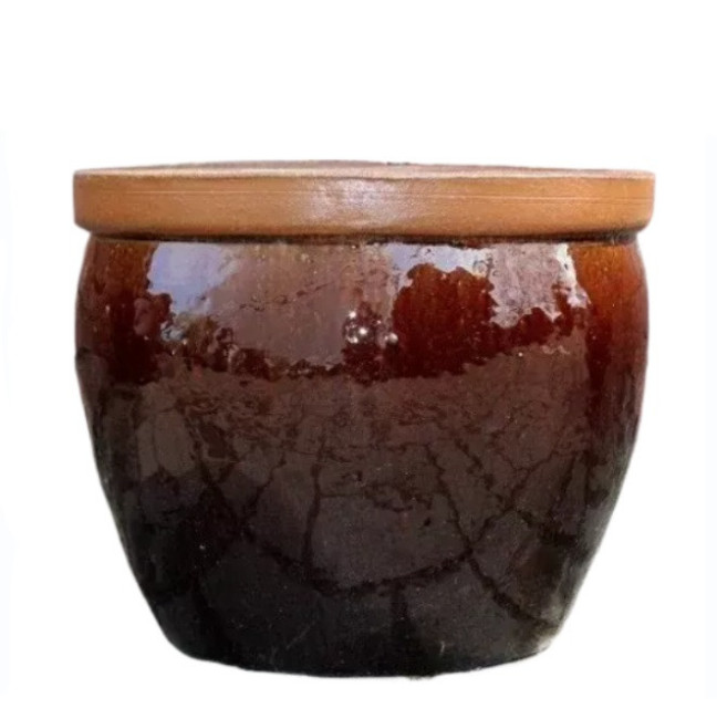 Donica Bonn niska gładka brązowa