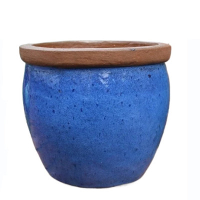 Donica Bonn niska gładka niebieska