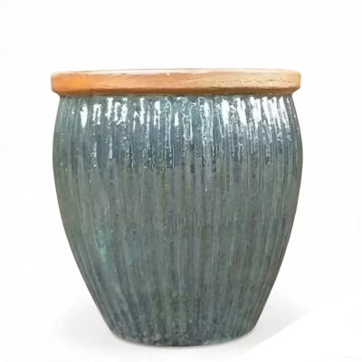 Donica Bonn wysoka prążkowana zielona