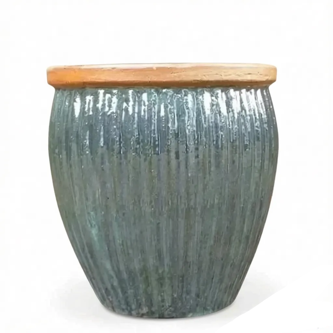 Donica Bonn wysoka prążkowana zielona