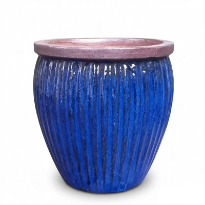 Donica Bonn wysoka prążkowana niebieska