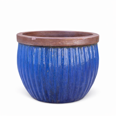 Donica Bonn niska prążkowana niebieska