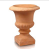 Donica terakota jasna wazon na nóżce