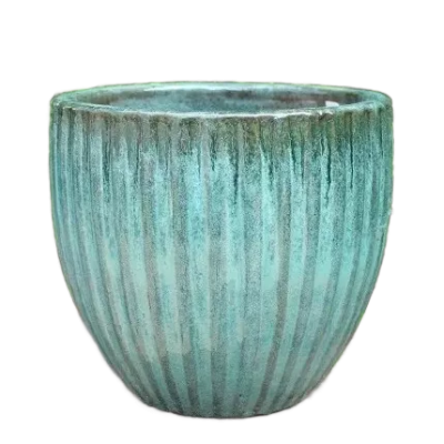 Donica Egg Rib żebrowana zielona