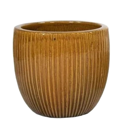 Donica Egg Rib żebrowana miodowa