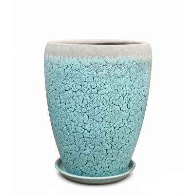 Donica Fancy Antyk wysoka niebieska