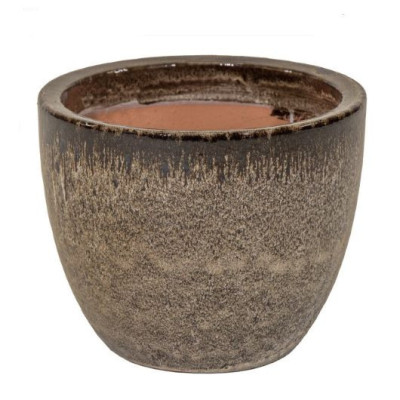 Donica Egg brązowa nakrapiana