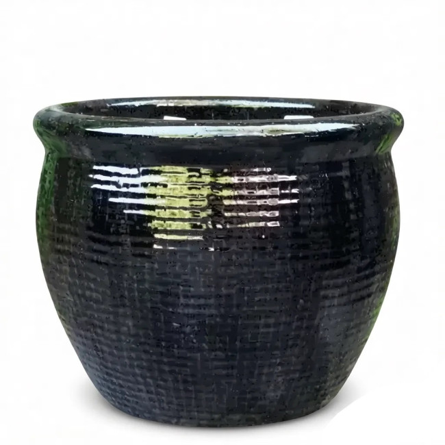 Donica Misty baryłka czarna kratka