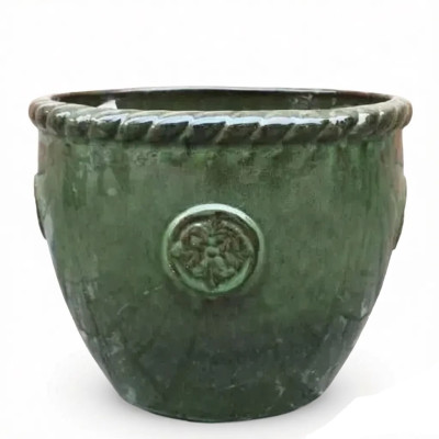 Donica klasyczna Emblemat z rantem zielona