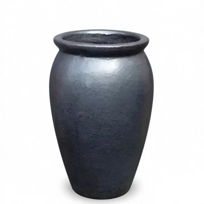 Donica wazon szkliwiony grafitowy
