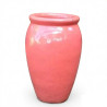 Donica wazon szkliwiony różowy