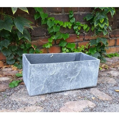 Donica prostokątna skrzynia szara betonowa