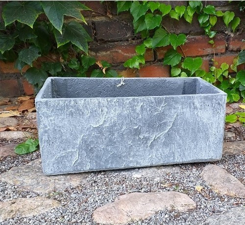 Donica prostokątna skrzynia szara betonowa