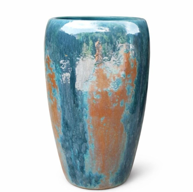 Wazon Mystic metaliczny niebieski