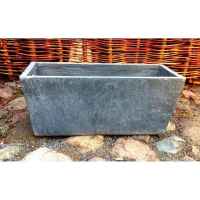Donica prostokątna skrzynia trapez szara betonowa