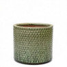Donica ceramiczna zielona walec
