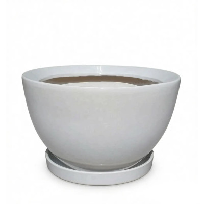 Donica misa biała szkliwiona