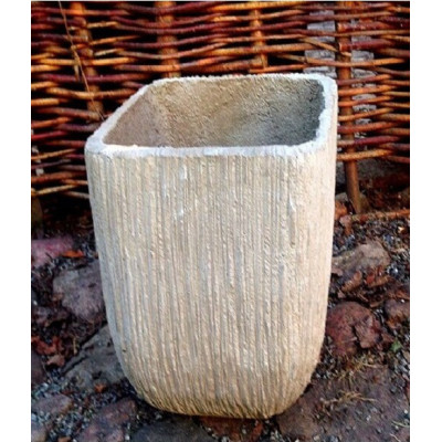 Donica wazon ryflowany beżowy