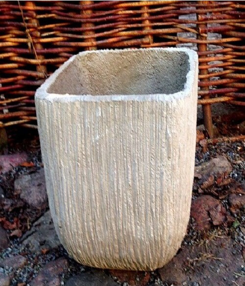 Donica wazon ryflowany beżowy