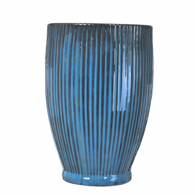 Donica Maisy wazon ryflowana niebieska