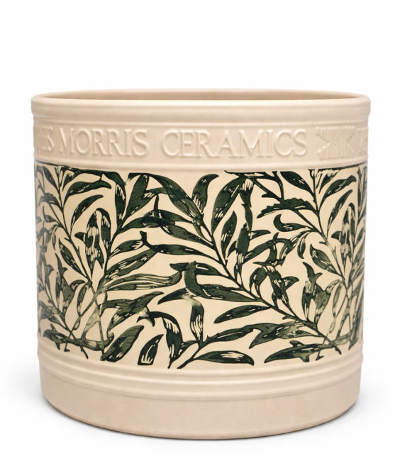 Donica William Morris krem zielone liście