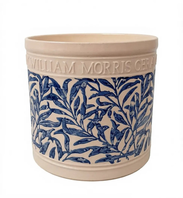 Donica William Morris krem niebieskie liście