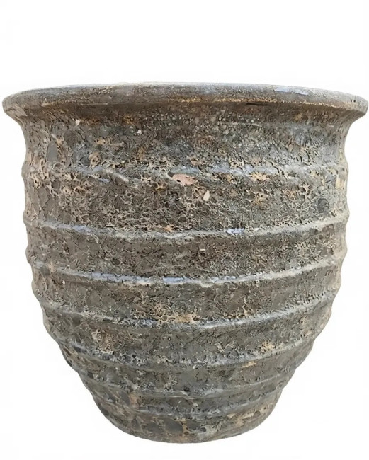 Donica Antique vulcano prążkowana brąz