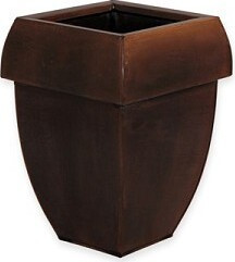 Donica metalowa kwadratowa miedziana