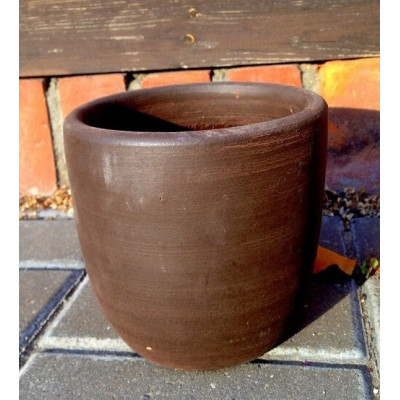 Osłonka ceramiczna matowa okrągła ciemnobrązowa