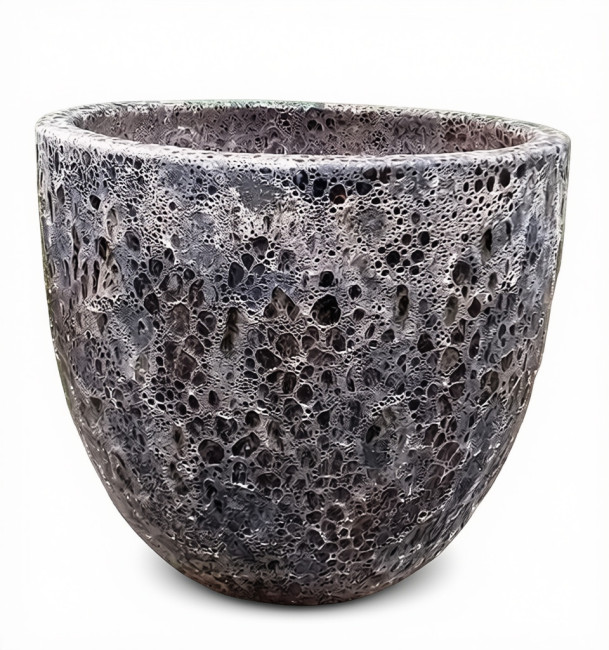 Donica Pompei Vulcano egg czarna