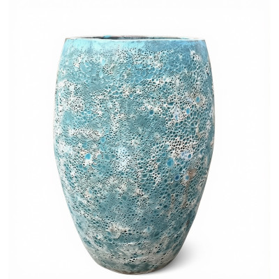 Wazon Atlantis Vulcano niebiesko-kremowy