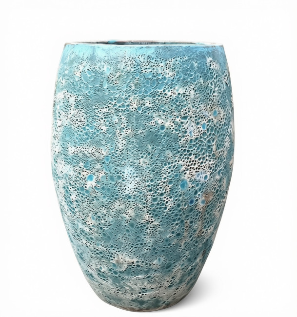 Wazon Atlantis Vulcano niebiesko-kremowy