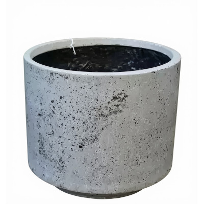 Donica walec zaokrąglony szara